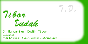 tibor dudak business card